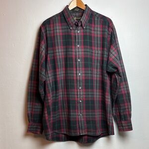 Kinloch Anderson Scotland‎ Men’s Tartan Plaid Flannel Shirt Cotton Wool Large